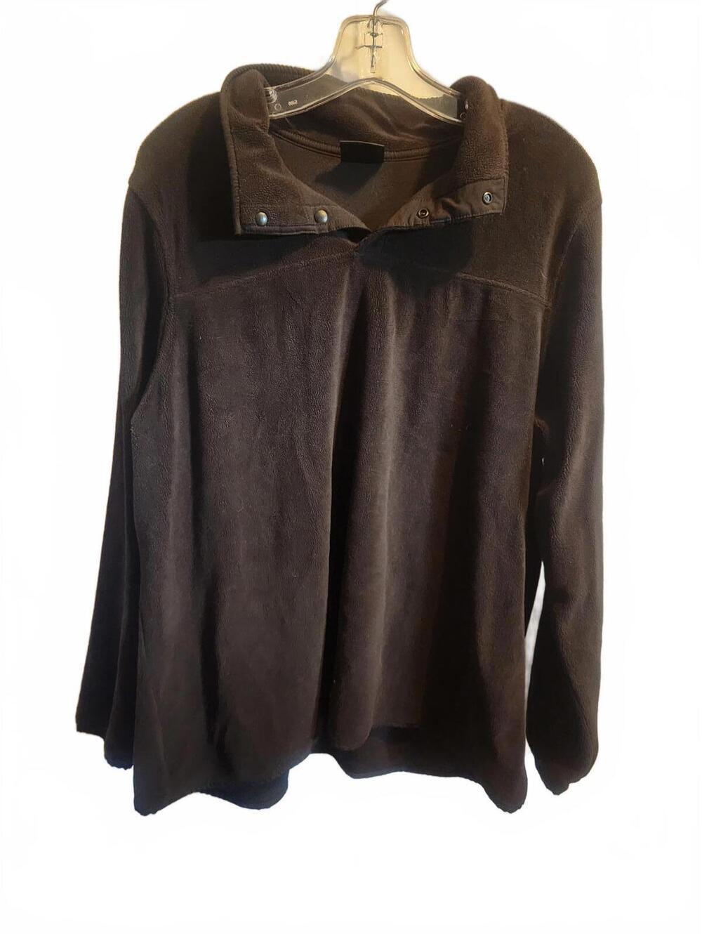 32 degrees heat Quarter Snap Black Sweater. Womens Size XXL Excellent condition
